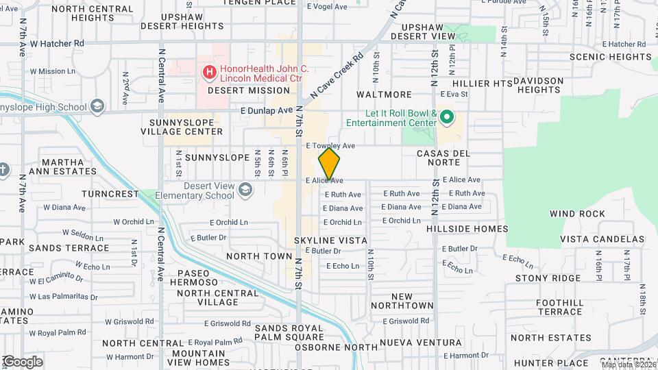 811 E Alice Ave Map and Location Details