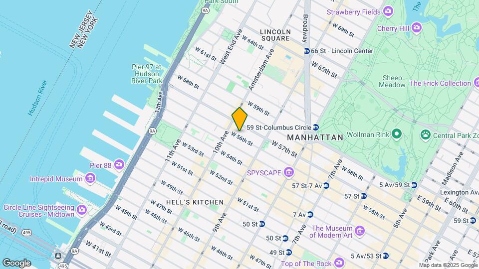 441-447 W 56th St Mapa y Detalles de la Ubicación