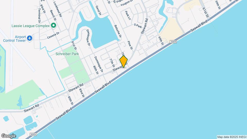 7600 Seawall Blvd Map and Location Details