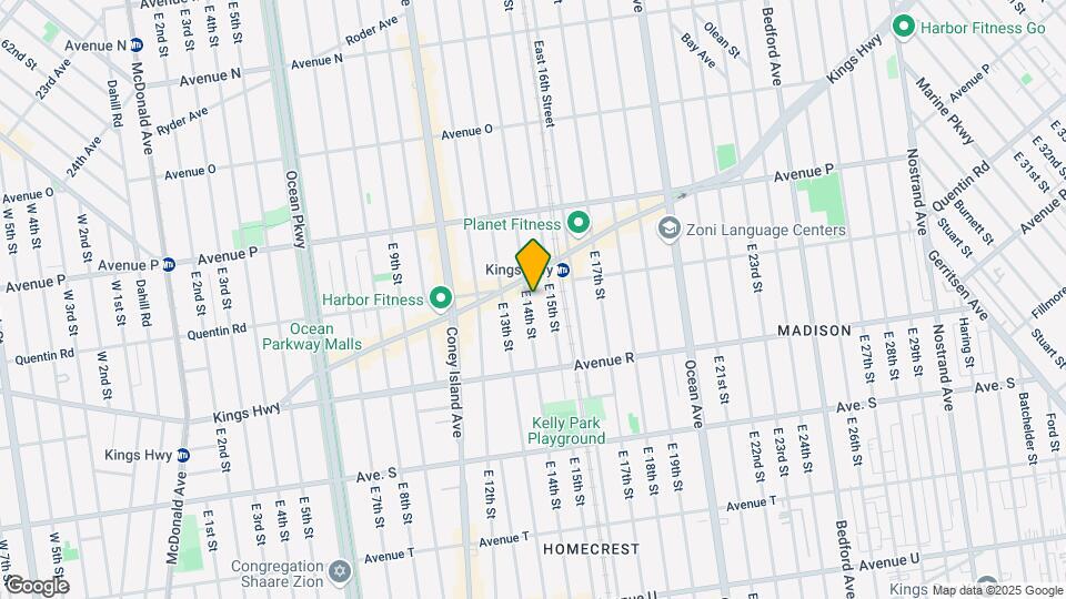 1717 E 14th St Map and Location Details