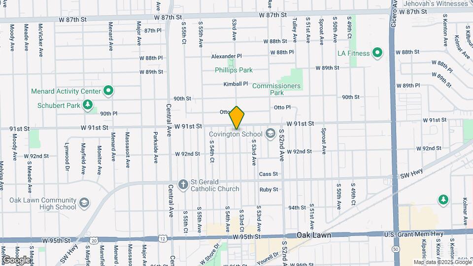 9112 S 53rd Ct Map and Location Details
