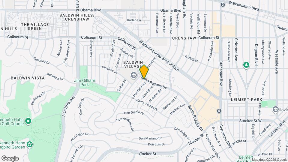 4316 Santa Rosalia Dr Map and Location Details