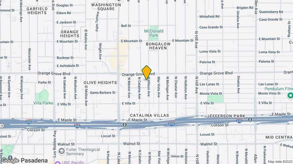 625 N Wilson Ave Map and Location Details