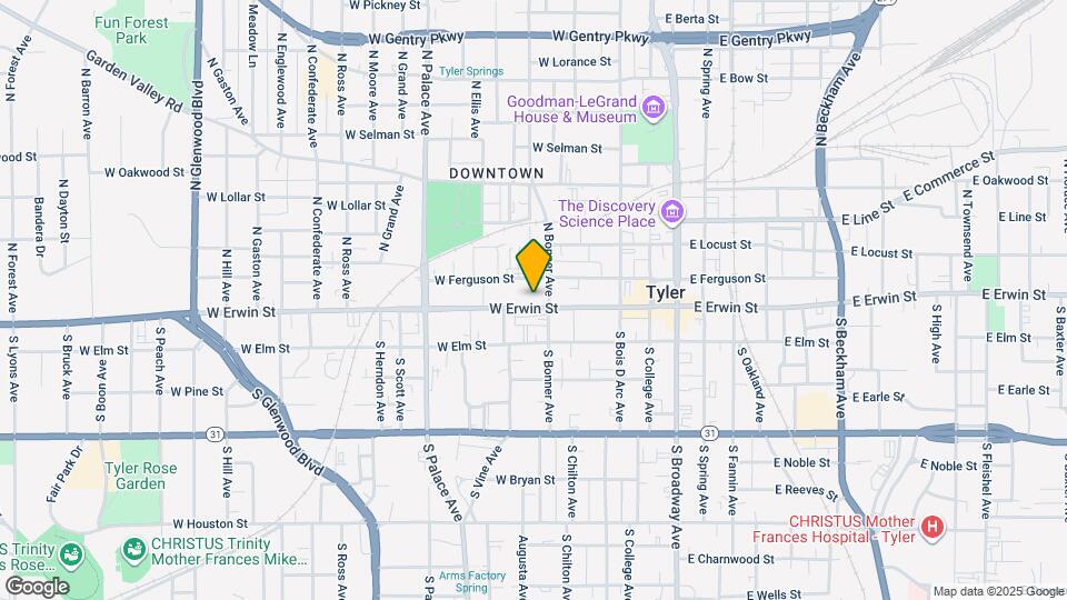 527 E Erwin St Mapa y Detalles de la Ubicación