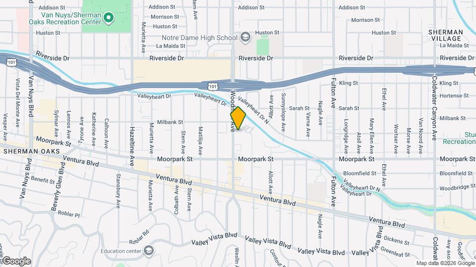 4470 Woodman Ave Map and Location Details
