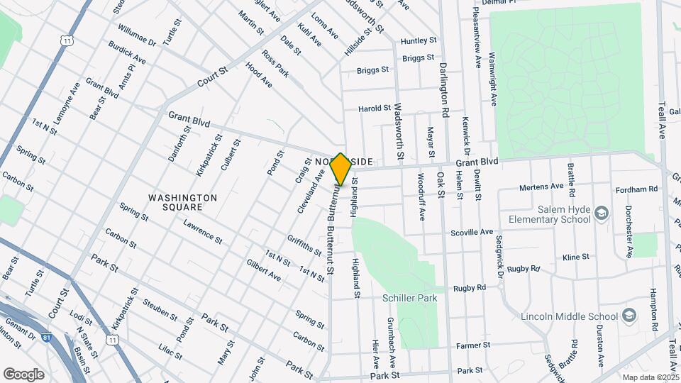 1406 Butternut St Map and Location Details