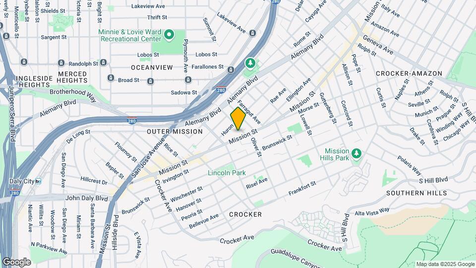 5810 Mission St Map and Location Details