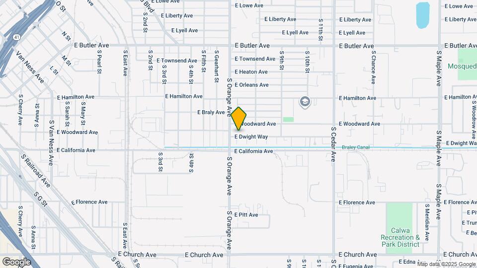 3643 E Dwight Way Map and Location Details