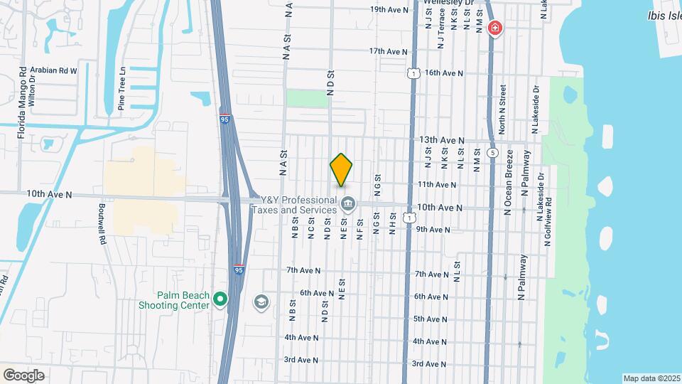1017 N E St, Unit 2 Map and Location Details