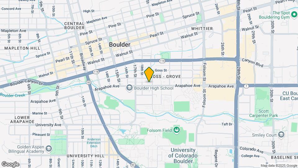 1839 Arapahoe Ave Map and Location Details