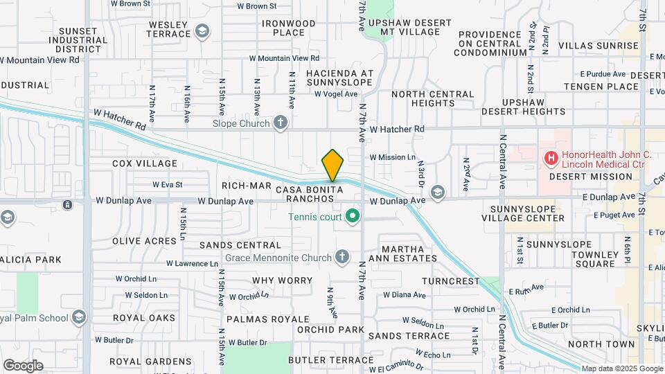 922 W Mission Ln Map and Location Details
