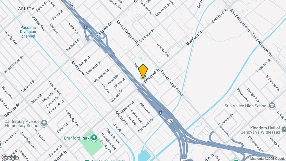 12981 Branford St Map and Location Details