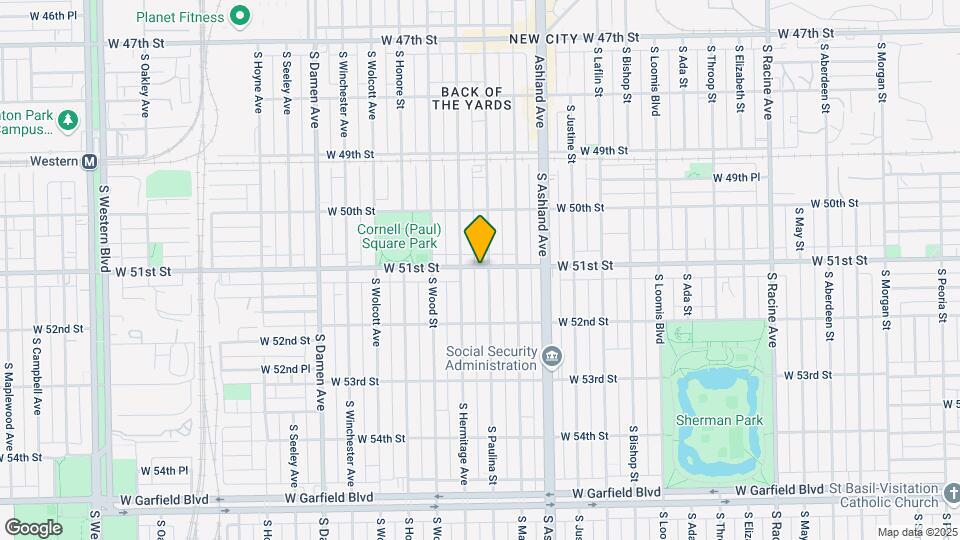5100 S Paulina St Map and Location Details
