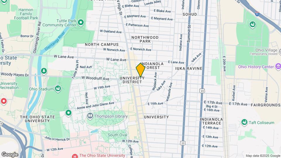 37 E Woodruff Ave Mapa y Detalles de la Ubicación