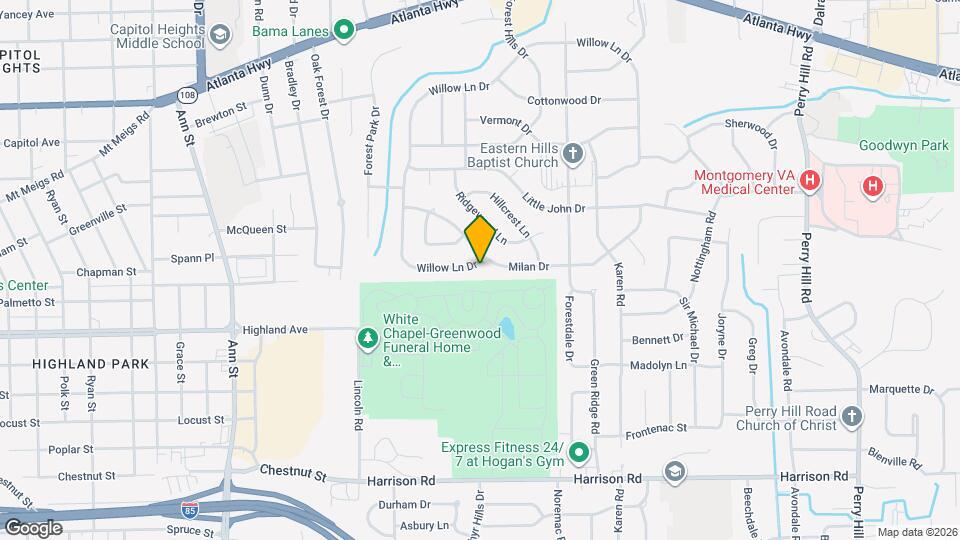 2905 Willow Ln Dr Map and Location Details