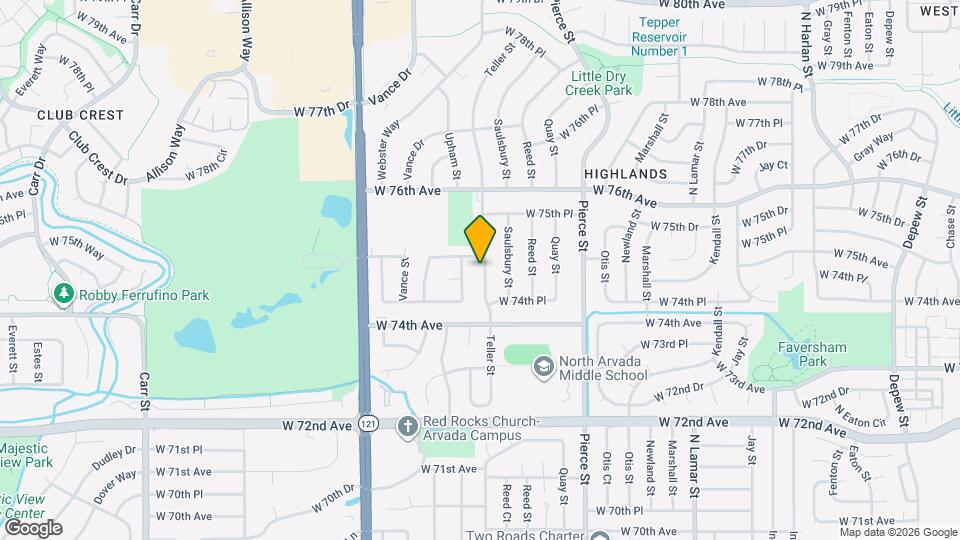 7471 Teller St Map and Location Details