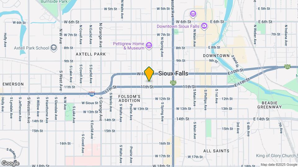 612 W 11th St Map and Location Details