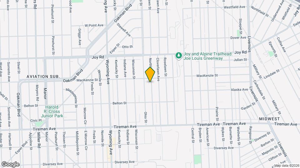 8327 Northlawn St Map and Location Details