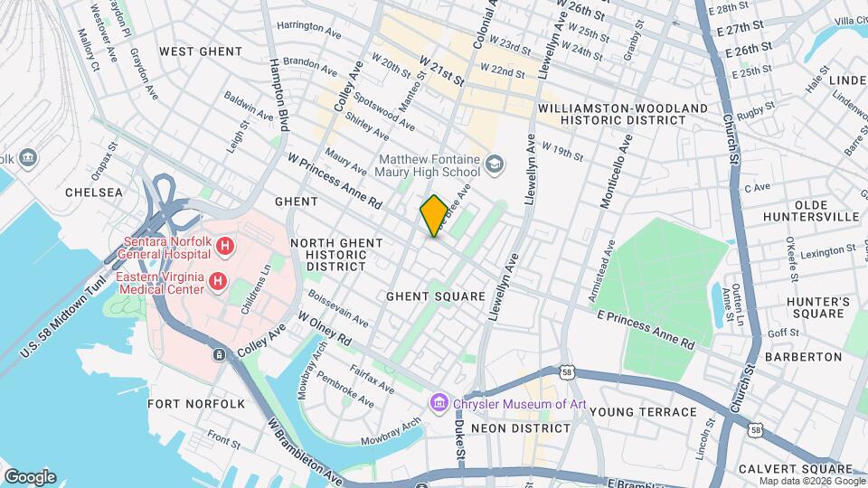 431 W Princess Anne Rd Map and Location Details