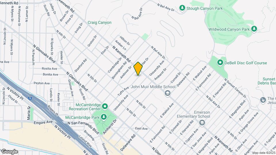 723 Tufts Ave Map and Location Details