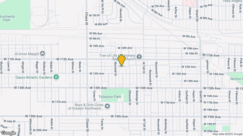 2551 W 12th Ave Map and Location Details