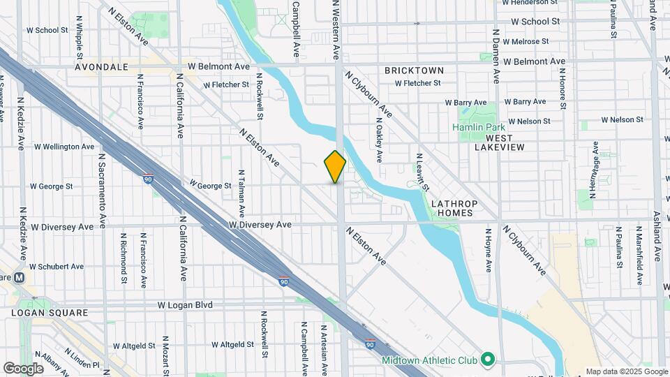 2856 N Western Ave Map and Location Details