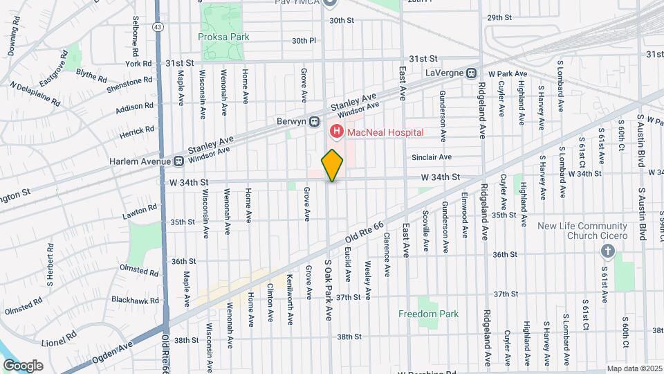 3409 Oak Park Ave Map and Location Details