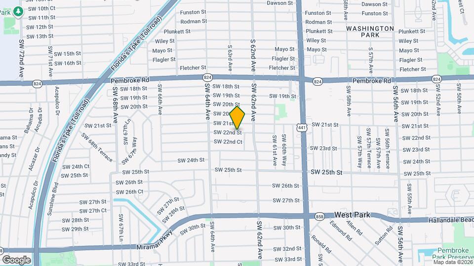 6240 SW 22nd St Mapa y Detalles de la Ubicación