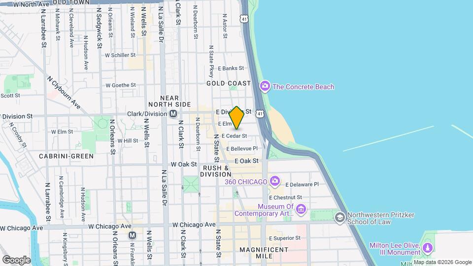 44 E Cedar St Map and Location Details