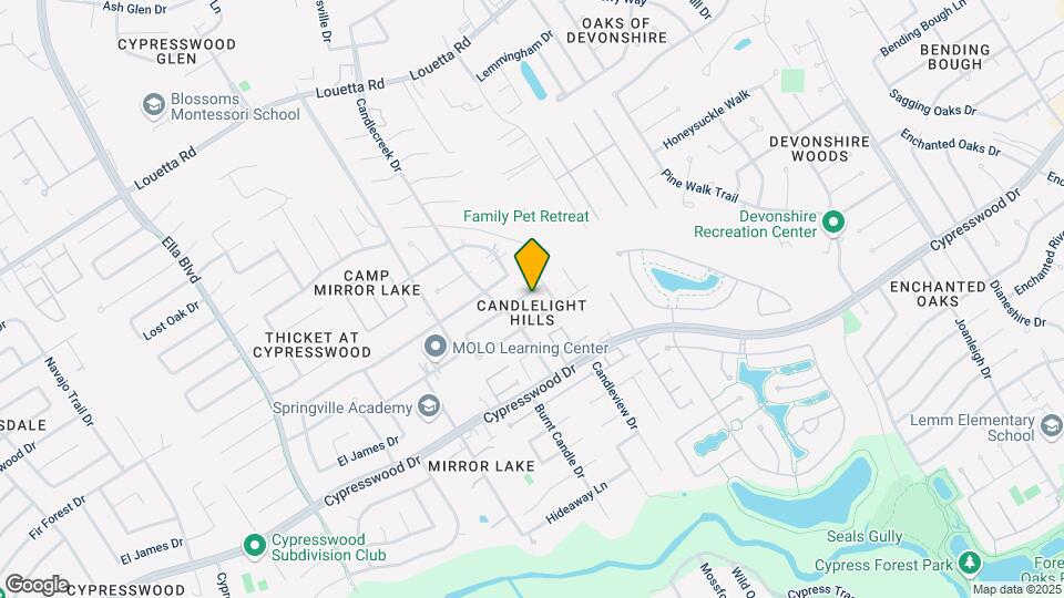 3311 Candleoak Dr Map and Location Details