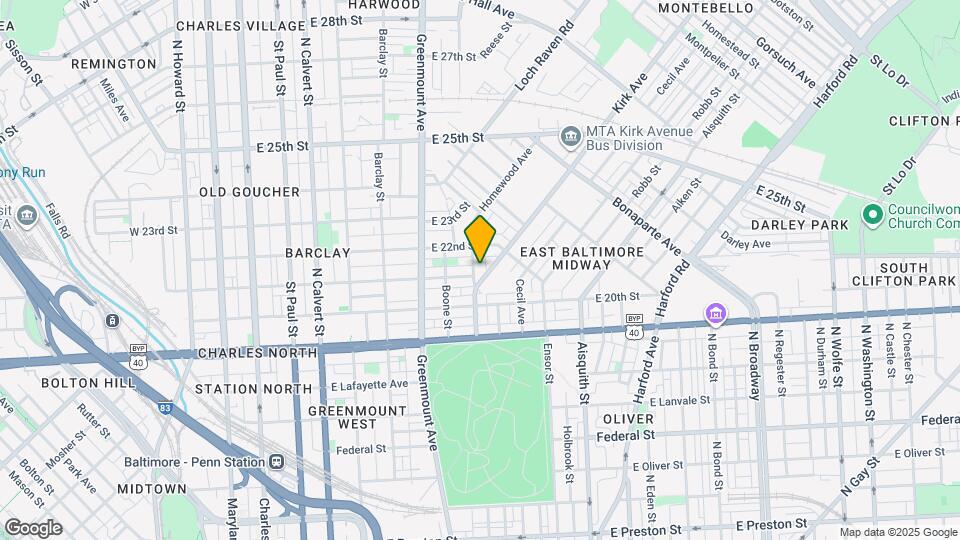 2115 Homewood Ave Map and Location Details