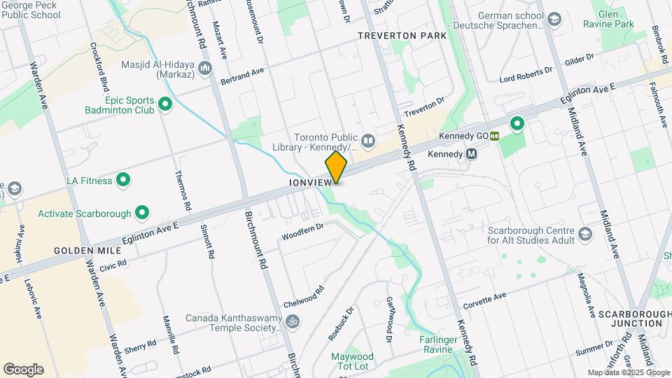 2283 Eglinton Ave E Map and Location Details