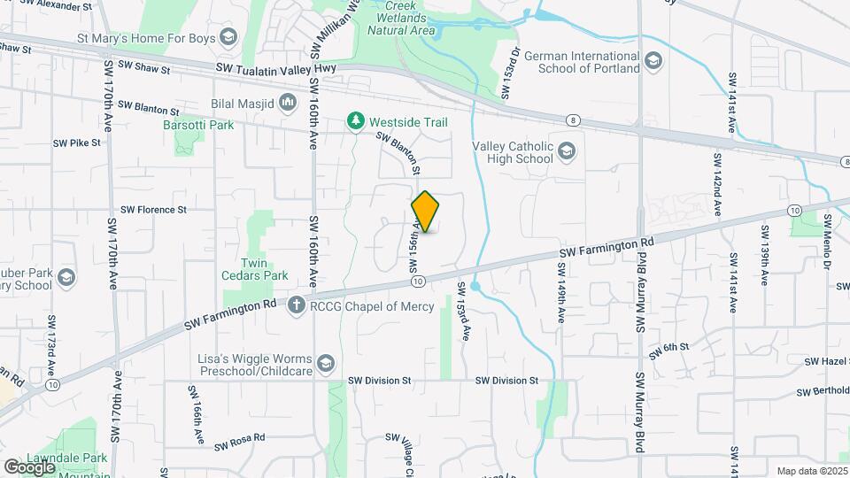 15578 SW Donna Ct Map and Location Details