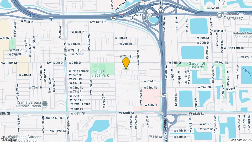 2305 W 74th Ter Mapa y Detalles de la Ubicación