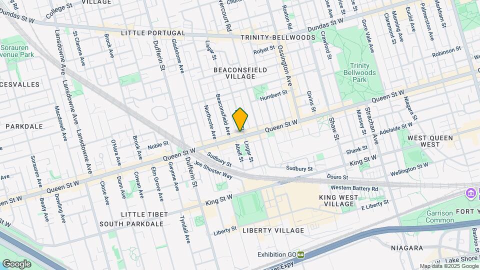 1130 Queen St W Map and Location Details