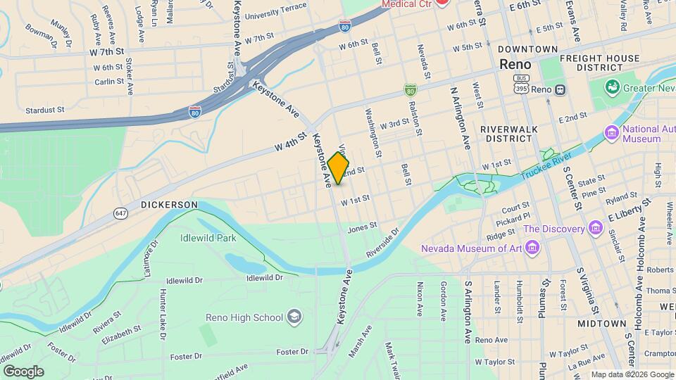 134 Keystone Ave Map and Location Details