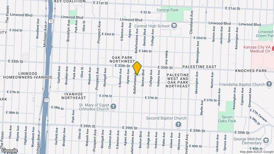 3539 Bellefontaine Ave Map and Location Details