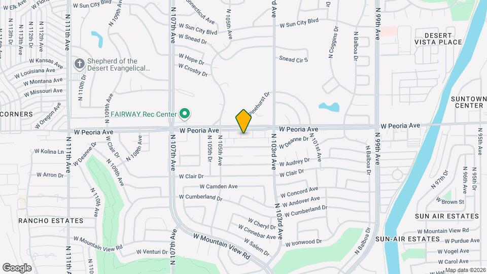 10363 W Peoria Ave Mapa y Detalles de la Ubicación