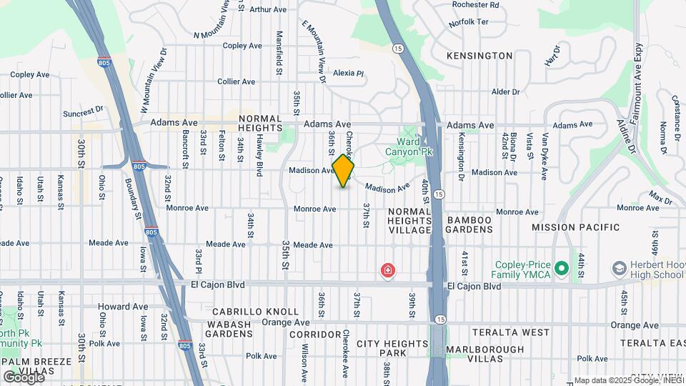 4542 Cherokee Ave Map and Location Details
