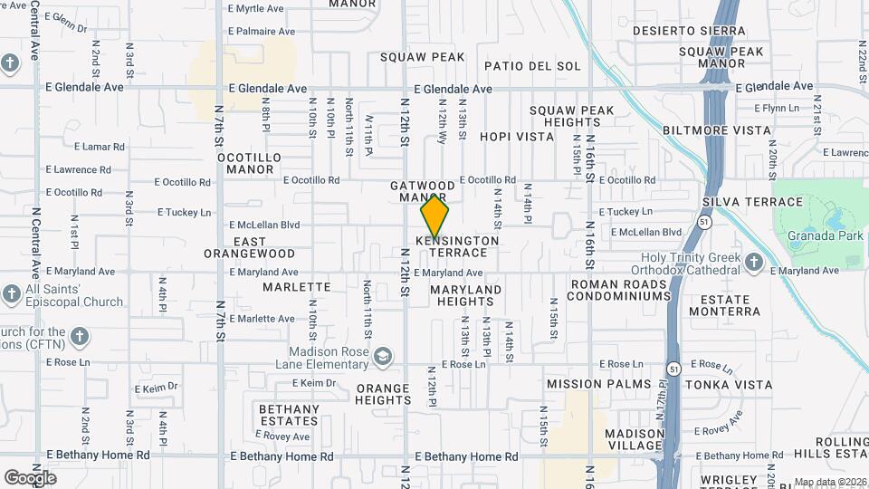 6526 N 12th Place, Unit 6526 Map and Location Details