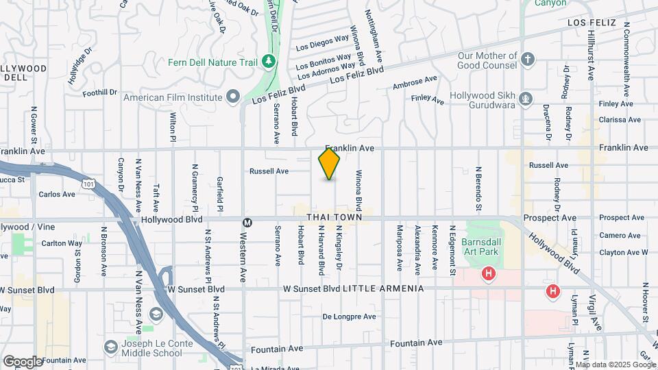 1757 N Kingsley Dr Map and Location Details
