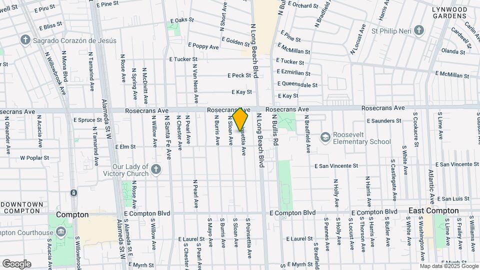 805 N Poinsettia Ave Map and Location Details