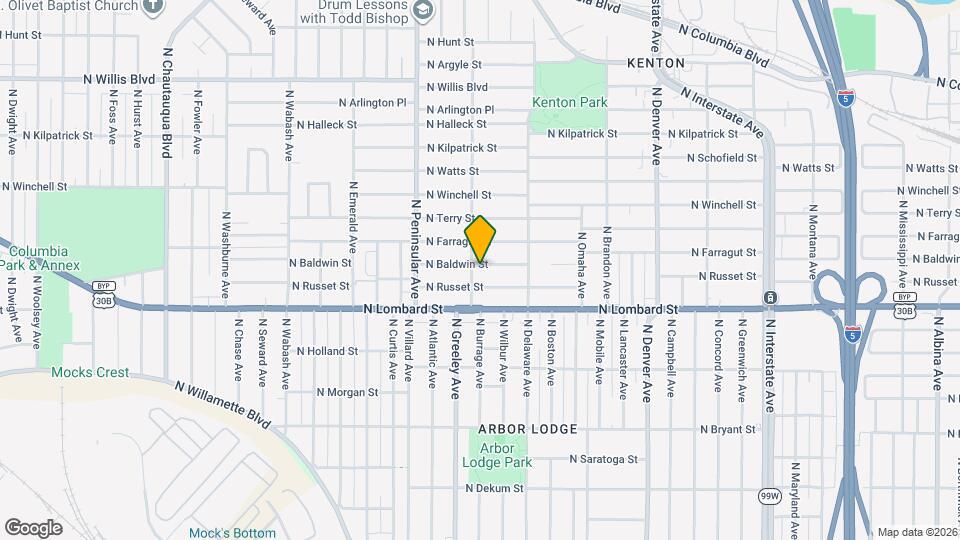 2644 N Baldwin St Map and Location Details