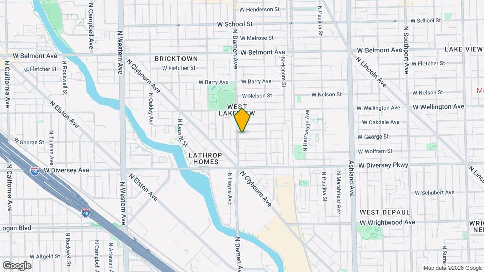 1952 W George St, Unit 2 Map and Location Details