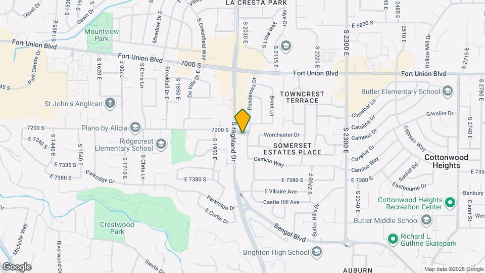 7222 Ponderosa Dr Map and Location Details