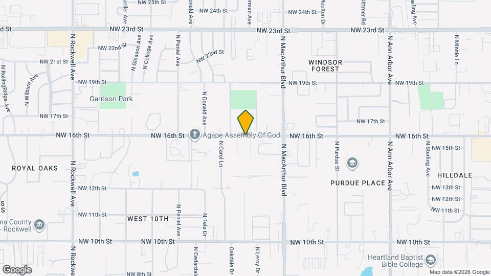 6108 NW 16th St Map and Location Details