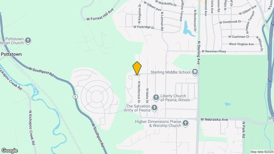 2227 N Northcrest Dr Map and Location Details