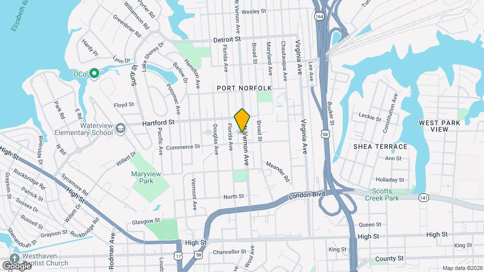 742 Mt Vernon Ave Map and Location Details