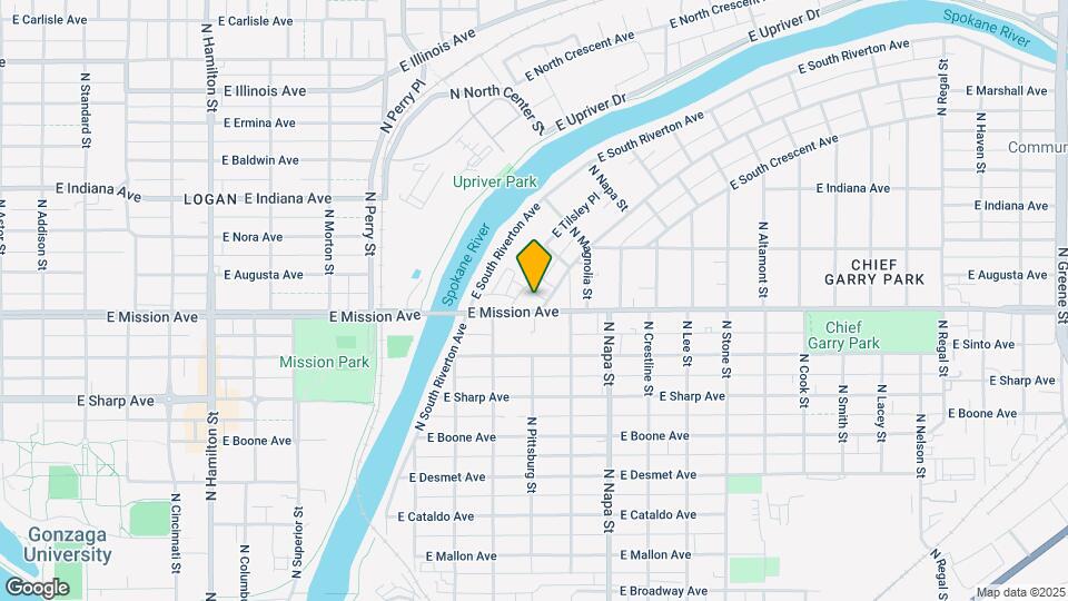 1723 E Mission Ave Map and Location Details