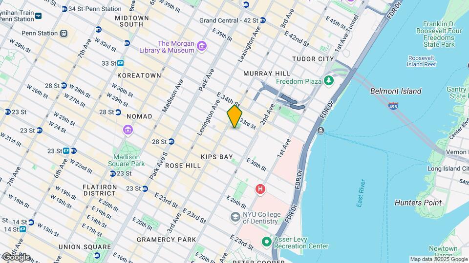 208 E 32nd St Mapa y Detalles de la Ubicación